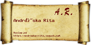 Andráska Rita névjegykártya
